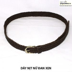 Bán dây nịt nữ dây thắt lưng đan xen thủ công DN208 003