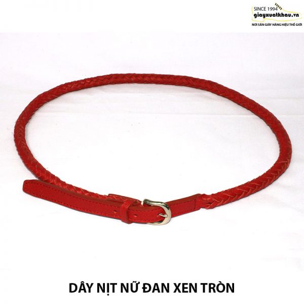 Bán dây nịt thắt lưng nữ tròn đan xen DN209 giá rẻ 005