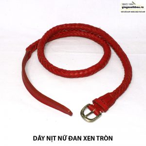 Bán dây nịt thắt lưng nữ tròn đan xen DN209 giá rẻ 004