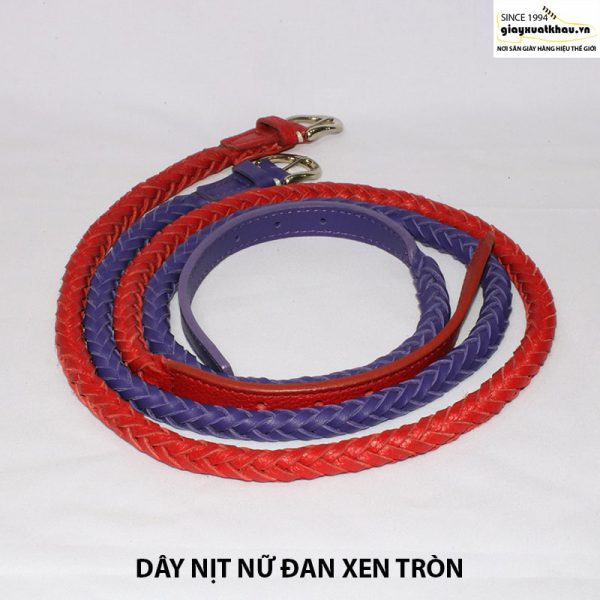Bán dây nịt thắt lưng nữ tròn đan xen DN209 giá rẻ 003