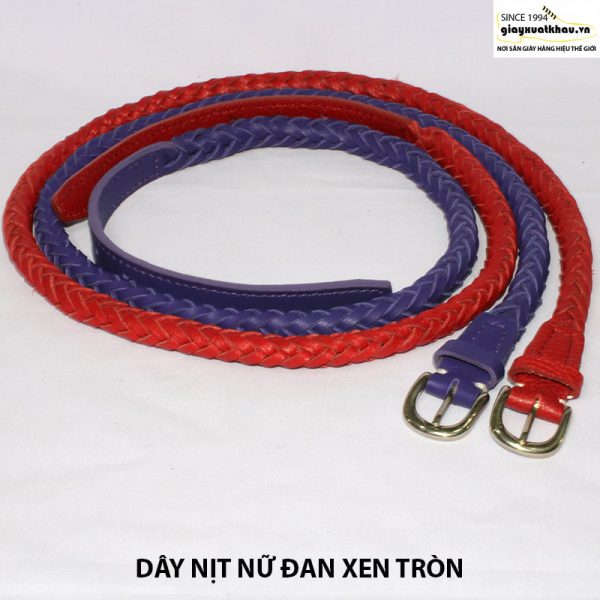 Bán dây nịt thắt lưng nữ tròn đan xen DN209 giá rẻ 002