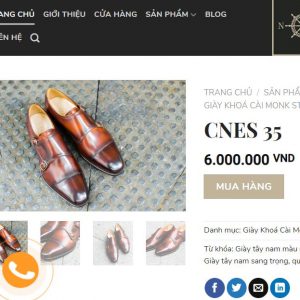 giá niêm yết Giày da bò quai Monkstrap CNES L0003 size 36 001