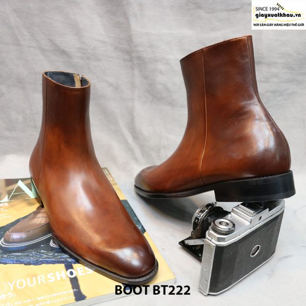 Giày Boot da bò có dây kéo BT222 003