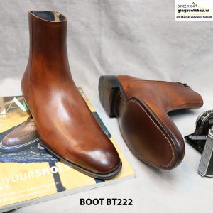 Giày Boot da bò có dây kéo BT222 002