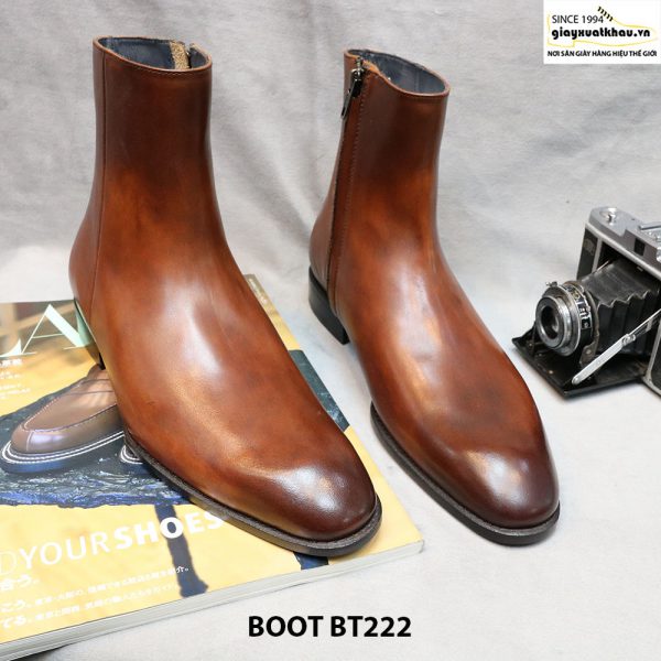 Giày Boot da bò có dây kéo BT222 001