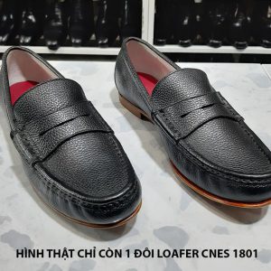 Giày lười nam đế da Loafer cnes 1801 size 37 001
