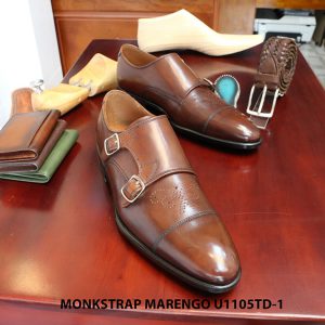 Giày tây nam da bò Monkstrap Marengo U1105TD-1 Size 38 006