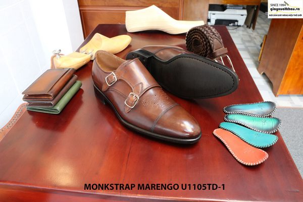 Giày tây nam da bò Monkstrap Marengo U1105TD-1 Size 38 002