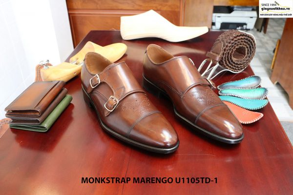 Giày tây nam da bò Monkstrap Marengo U1105TD-1 Size 38 001