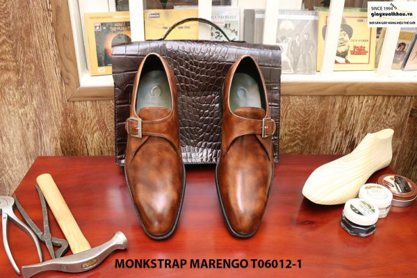 Giày nam da bê Monkstrap Marengo T06012-1 Size 42 008