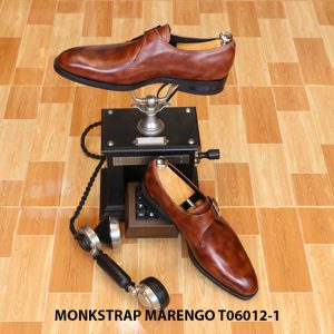 Giày nam da bê Monkstrap Marengo T06012-1 Size 42 007