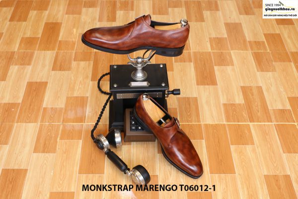 Giày nam da bê Monkstrap Marengo T06012-1 Size 42 007