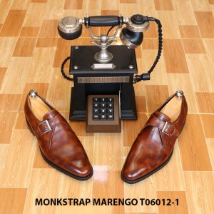 Giày nam da bê Monkstrap Marengo T06012-1 Size 42 005