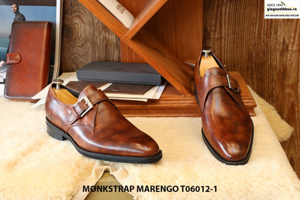 Giày nam da bê Monkstrap Marengo T06012-1 Size 42 002