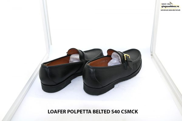 Giày lười loafer da hột mềm Polpetta Belted Size 40 004