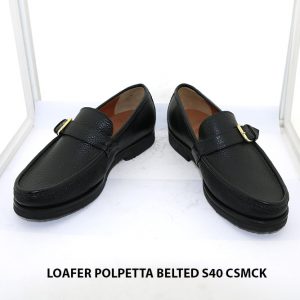 Giày lười loafer da hột mềm Polpetta Belted Size 40 002