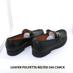 Giày lười loafer da hột mềm Polpetta Belted Size 40 004