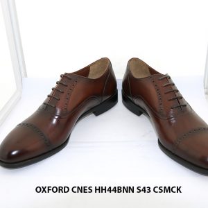 Giày tây nam màu nâu patina Oxford CNES HH44BNN Size 43 002