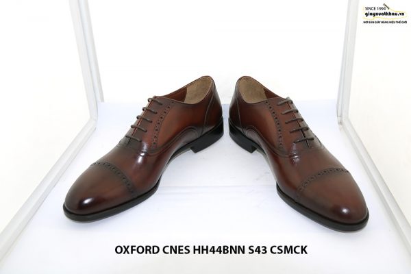Giày tây nam màu nâu patina Oxford CNES HH44BNN Size 43 002