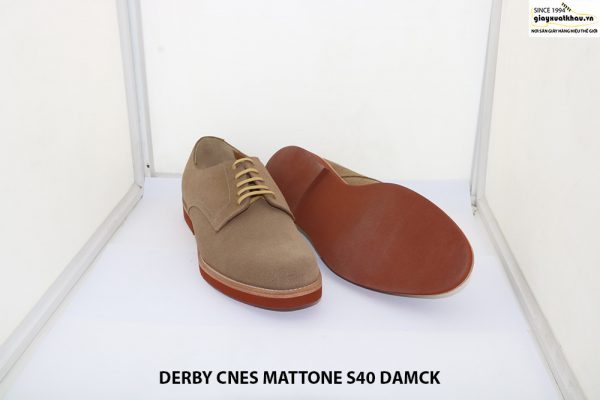 Giày tây nam da lộn Derby CNES MATTONE Size 40 003