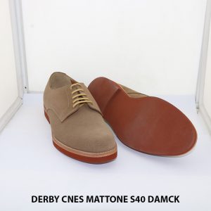 Giày tây nam da lộn Derby CNES MATTONE Size 40 003
