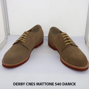 Giày tây nam da lộn Derby CNES MATTONE Size 40 002